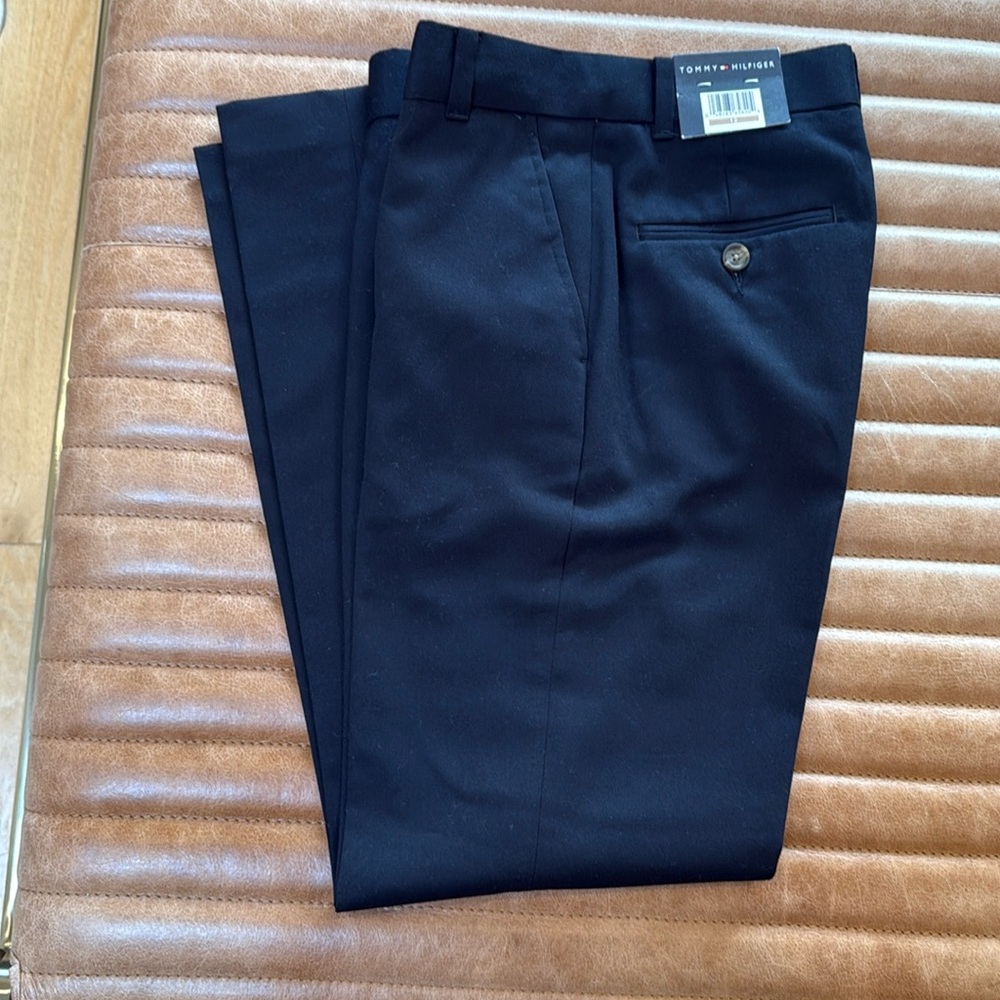 Boys Navy Tommy Hilfiger Pants Slacks sz 12 NWT